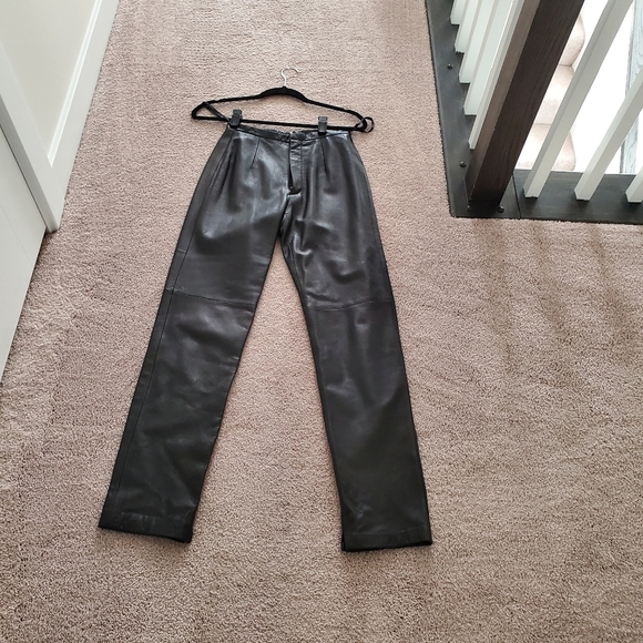Pants - Chettab Black Leather